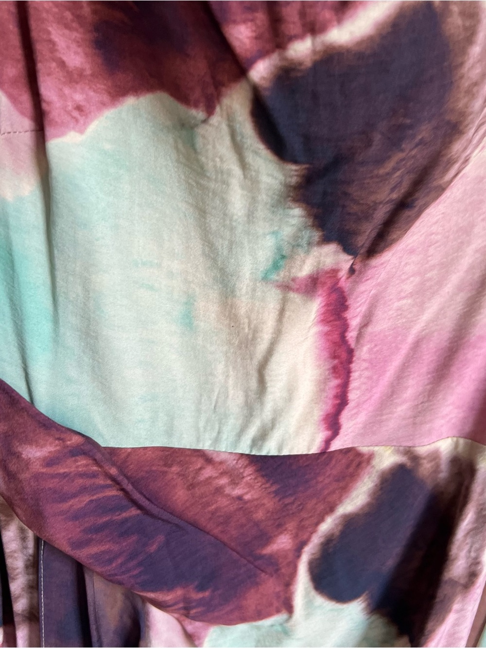 ASOS Yellow, Green, Burgundy & Pink Watercolor Maxi Dress - Picture 7 of 10